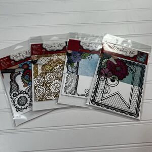 Hot Off The Press Color Me Card Toppers Lot of 4 packages